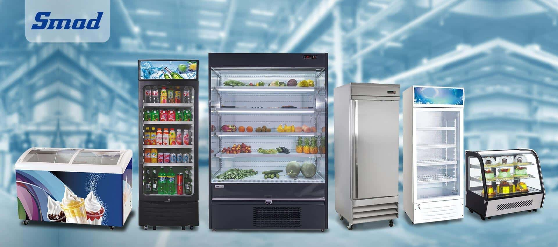 Commercial Sliding Glass Door Ice Cream Freezer Supermarket