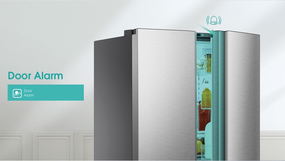 
Smad 26.6 Cu. Ft. French Door Bottom Freezer Refrigerator with Door Alarm