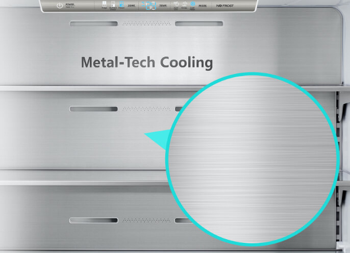 
Smad 20 Cu. Ft. Black Counter Depth 4 Door Refrigerator with Metal Cooling
