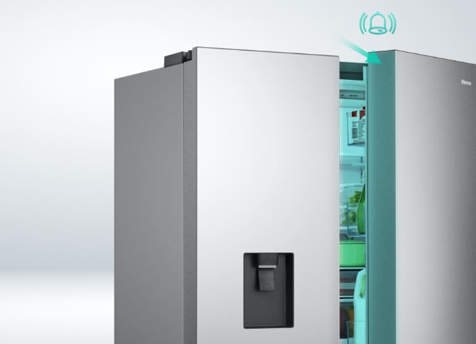 
Smad 20 Cu. Ft. Black Counter Depth 4 Door Refrigerator with Door Alarm