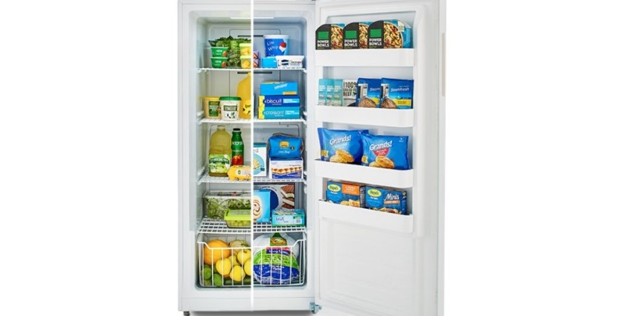 Smad 13.8 Cu. Ft. Frost Free Energy Star Upright Freezer Converts Between Fridge and Freezer
