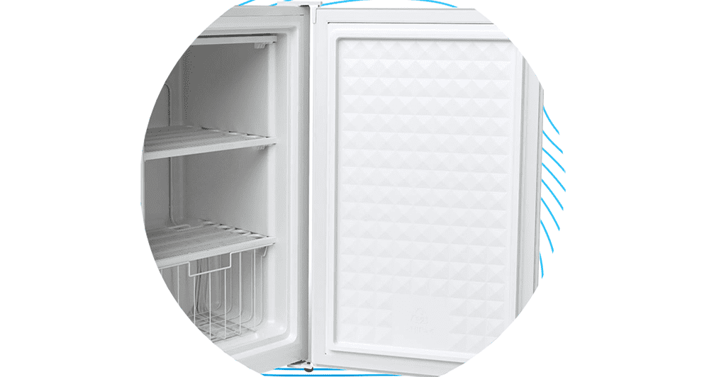 
Smad 3.2 Cu. Ft. Small Upright Freezer with reversible door
