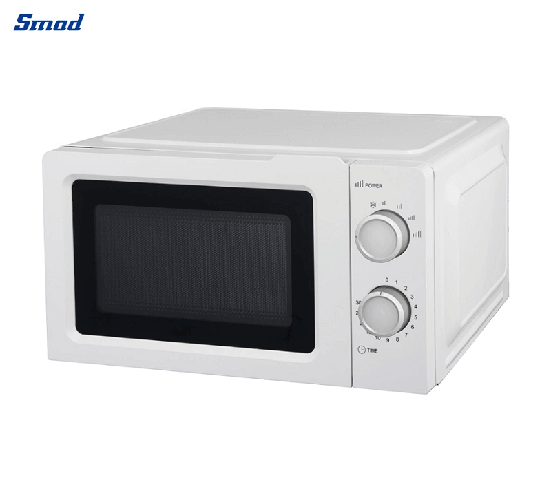 
Smad 0.6 Cu. Ft. Small White Countertop Microwave with Cooking End Signal