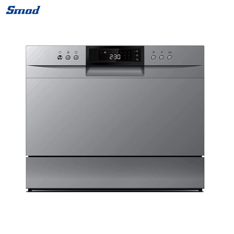 
Smad 8 Sets Portable Countertop Dishwasher with 6 Wash Programs