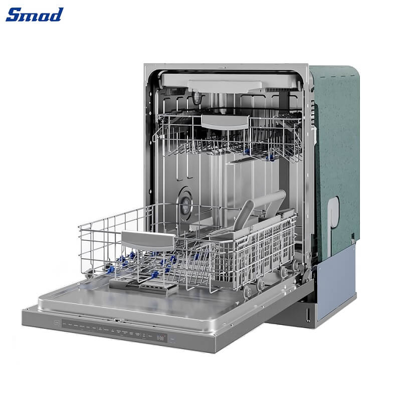 
Smad 24'' Stainless Steel Front Control Built-in Dishwasher with 3 Level Wash System