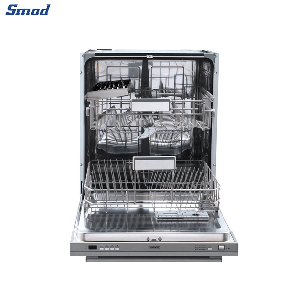 
Smad 24 Inch Top Control Fully Built-In Dish Washer with Adjustable Upper Basket