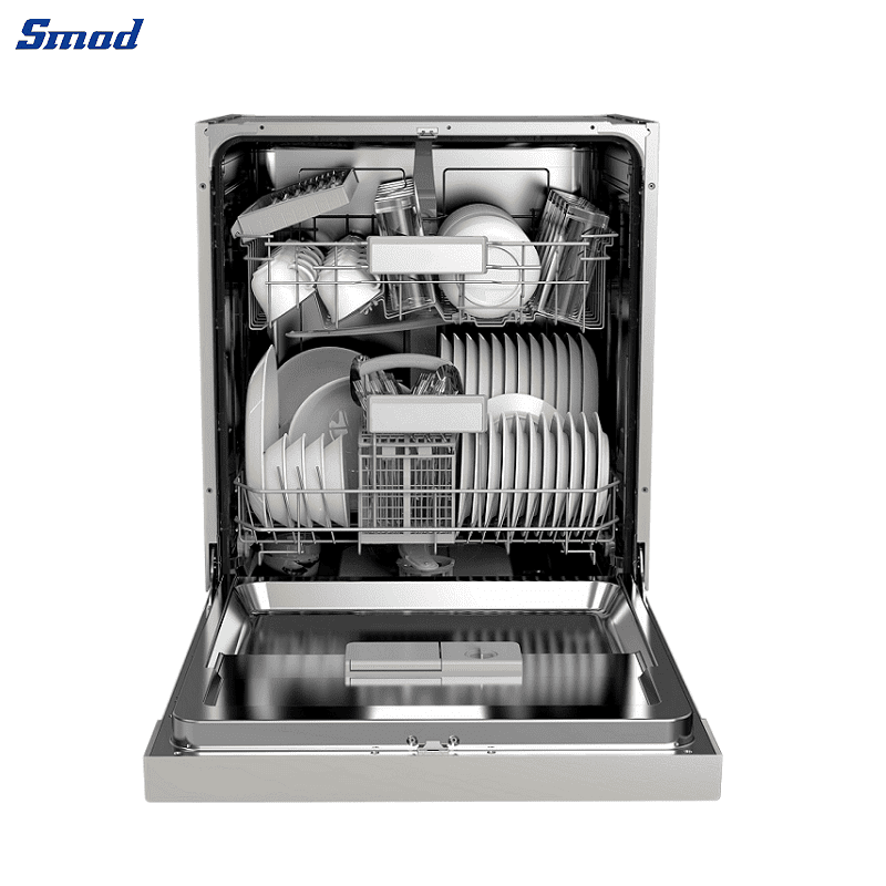 
Smad 24″ Front Control Semi Built-in Dishwasher with Water Softener Dispenser