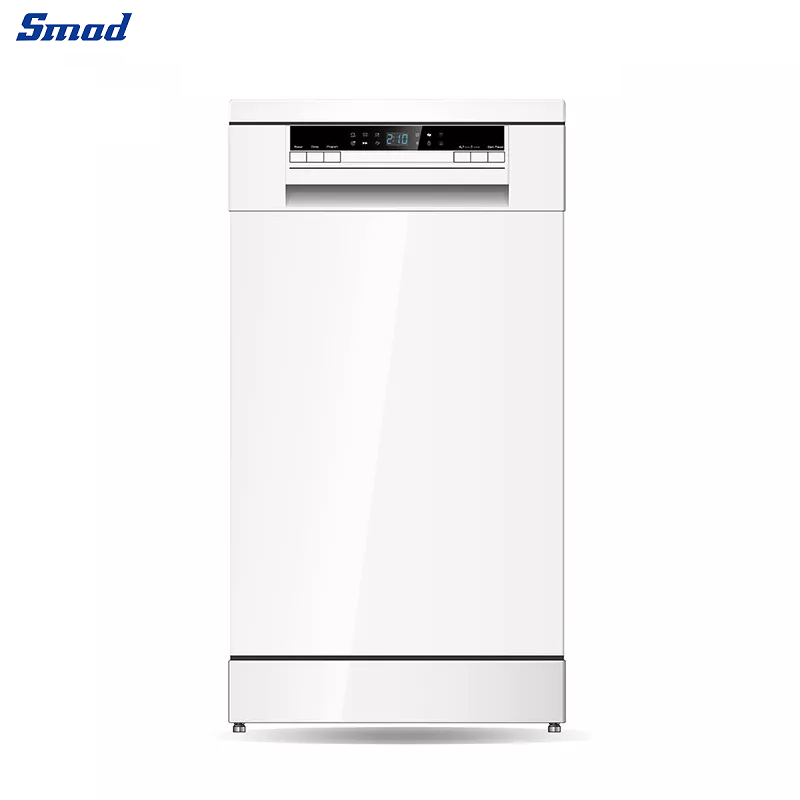 Smad 14 Sets White Half Load Freestanding Dishwasher with 6 Programs