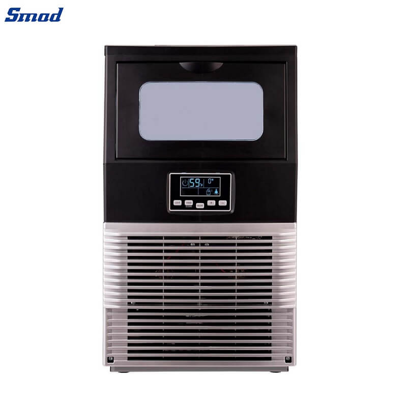 Smad 84Lbs/24H Commercial Automatic Compact Freestanding Ice Maker Machine with High Efficiency
