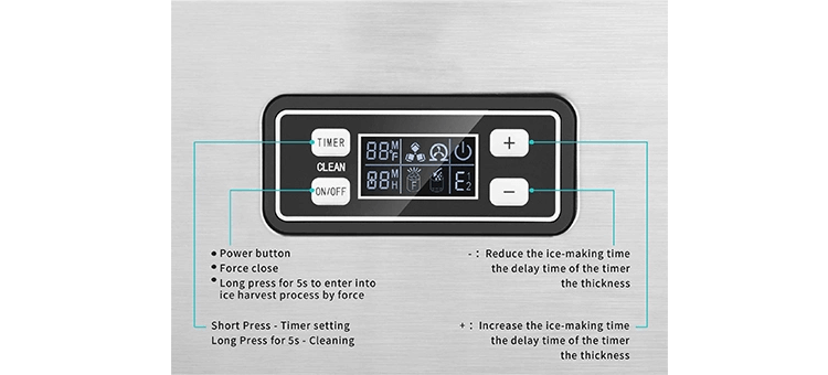 
Smad Commercial Clear Ice Maker Machine with LCD display