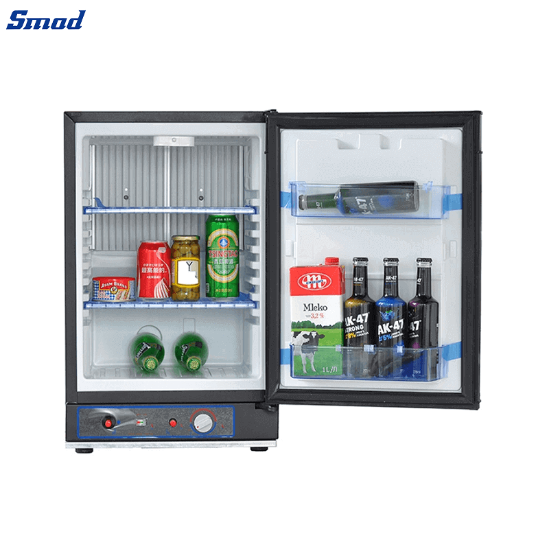 SMAD 2.2 Cu.Ft RV Refrigerator, 60L RV Fridge, Compact 12/24V Refrigerator  Black