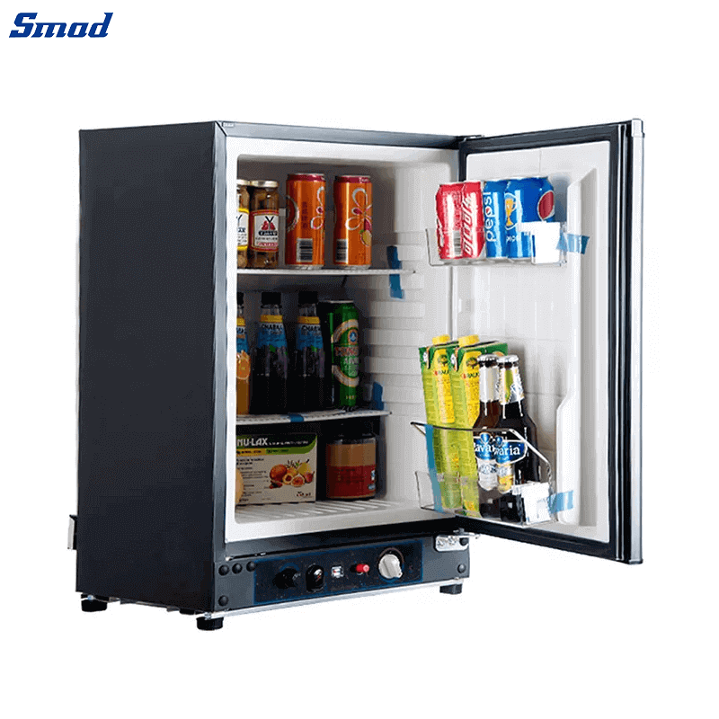 
Smad 60L Black Countertop Gas Fridge for Camper with Adjustable Shelves