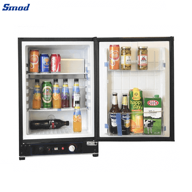 
Smad 60L Black Countertop Gas Fridge for Camper with Flame Indicator