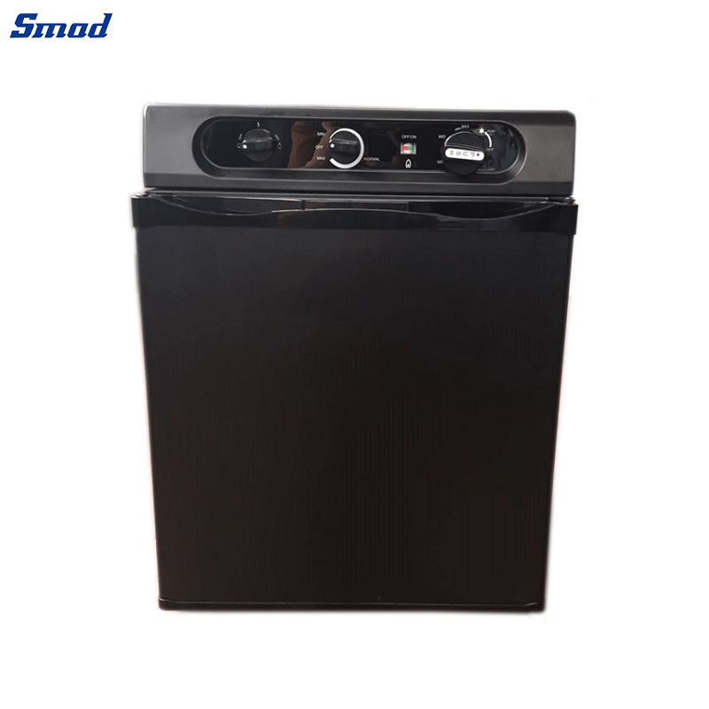 Smad Black Countertop Gas Fridge with Adjustable Thermostat