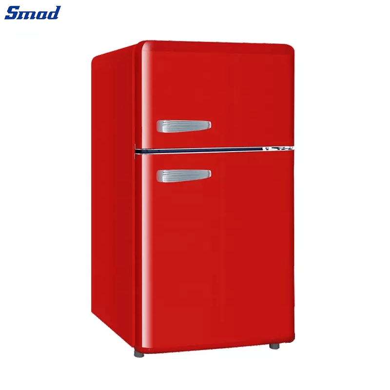 
Smad 88/138L Green Mini Retro Fridge Freezer with recessed handle