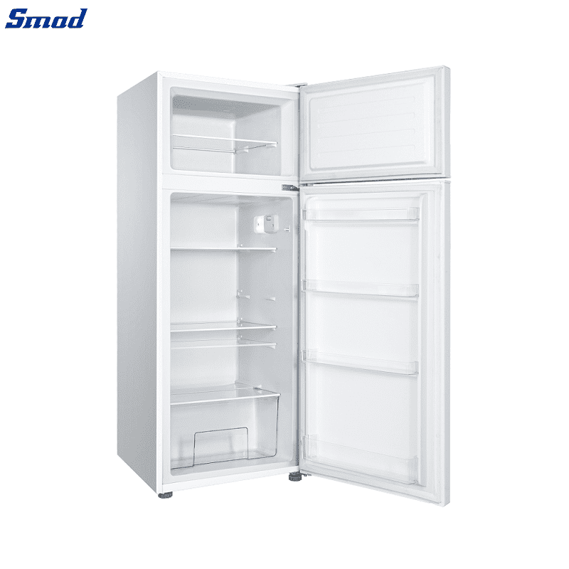 
Smad 212L White Direct Cool Top Mount Double Door Fridge with Ajustable front feet