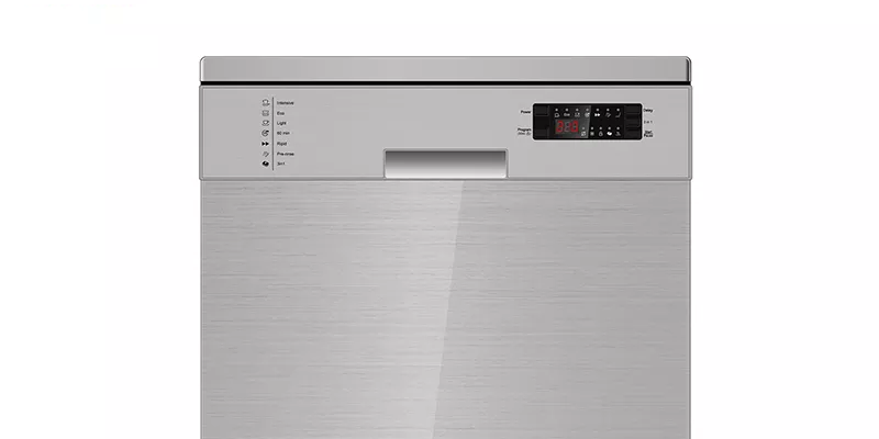 Smad Silver Freestanding Slimline Dishwasher with 6 programs