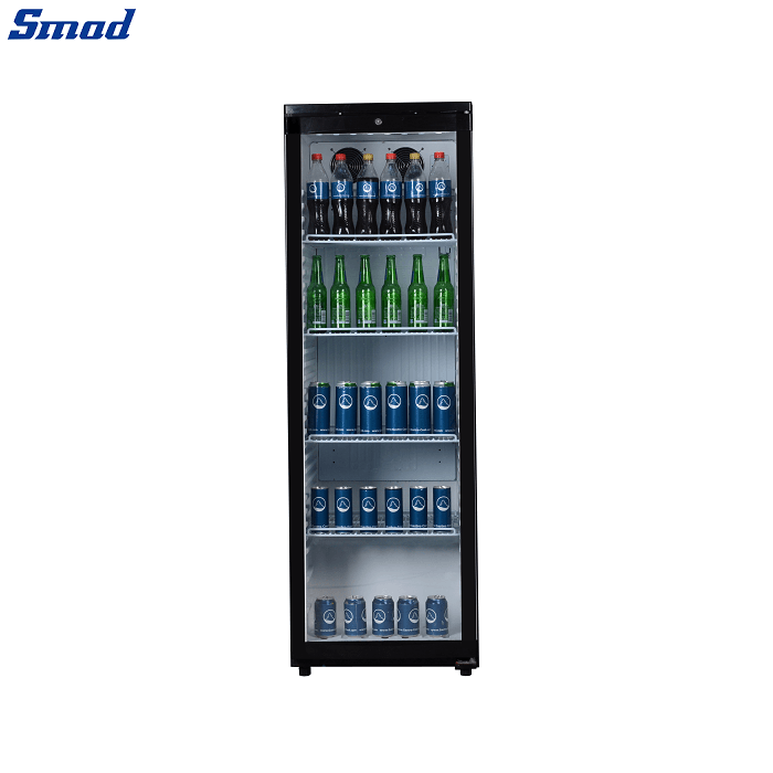 
Smad Glass Door Beverage Cooler Fridge with Double tempered glass door