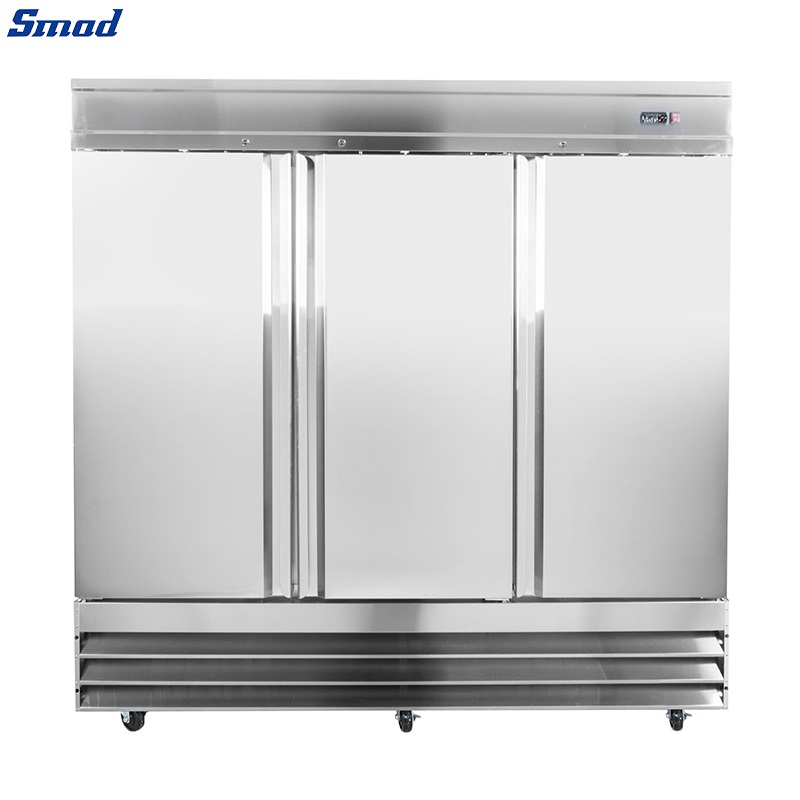 3 door sales reach in refrigerator