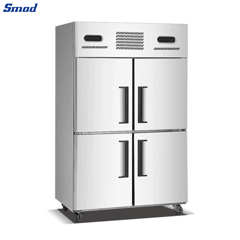 Smad 4 Door Commercial Refrigerator/Freezer with 6 shelves