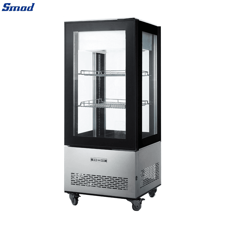 
Smad Glass Door Mini Beverage Fridge with Maintenance free condenser