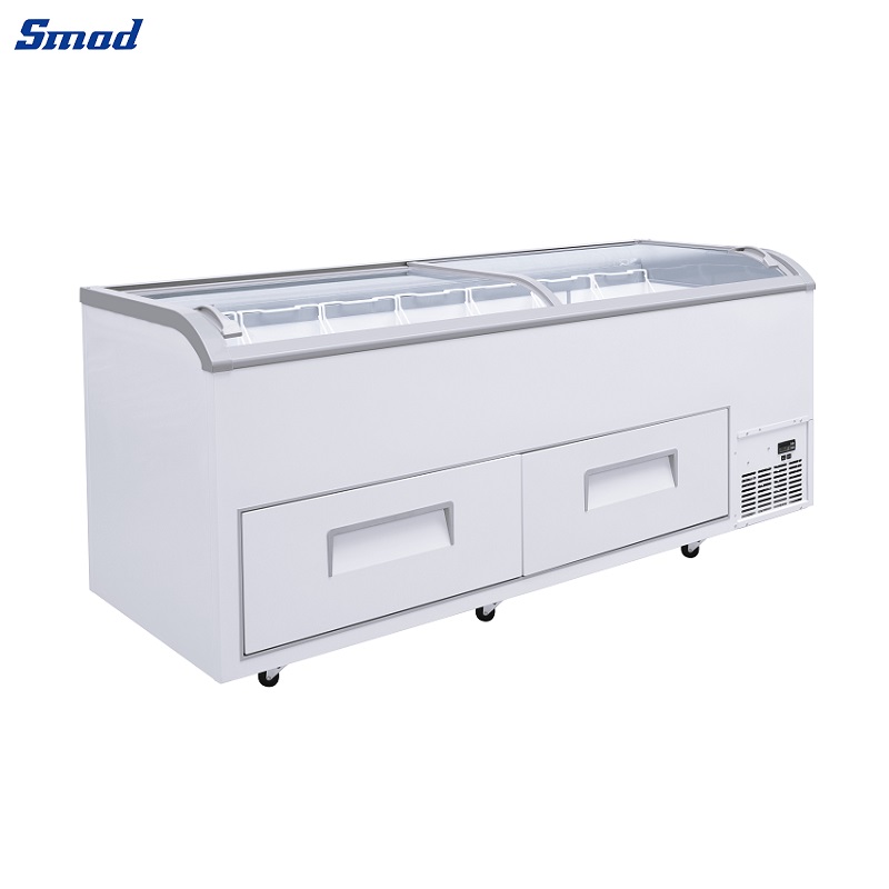 
Smad Double Flat / Curved Glass Top Chest Freezer with Static cooling system