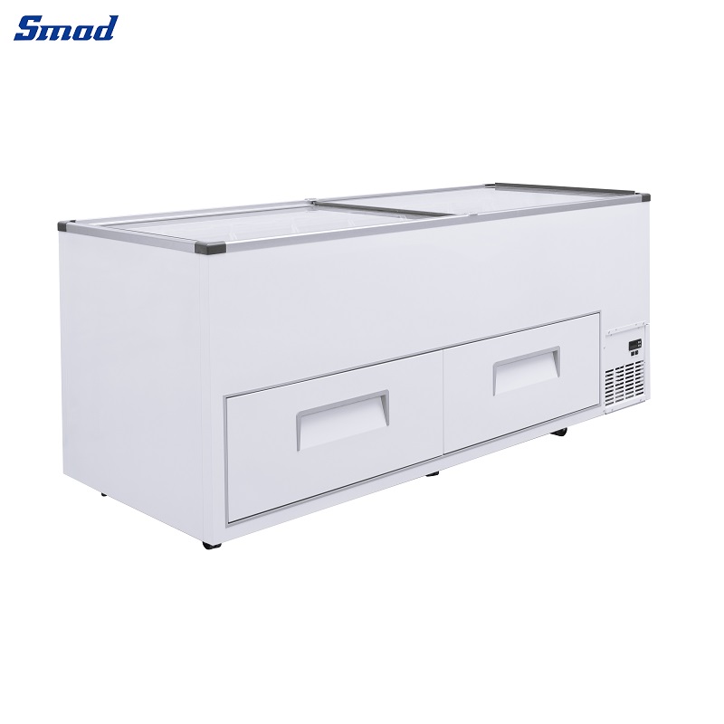 
Smad Double Flat / Curved Glass Top Chest Freezer with Mechanical temperature control