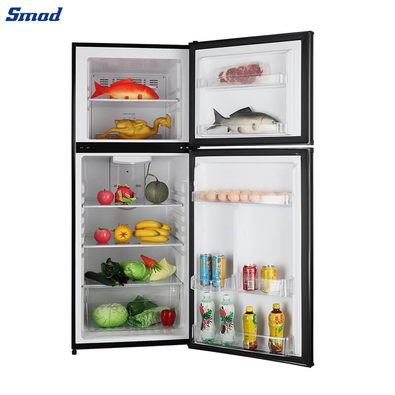 
Smad Stainless Steel Top Freezer Refrigerator with  Adjustable Wire Shelves