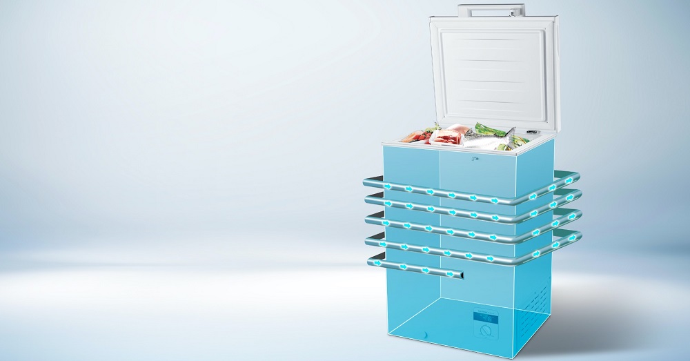 
Smad Small Single Door Chest Freezer with 360° Cooling